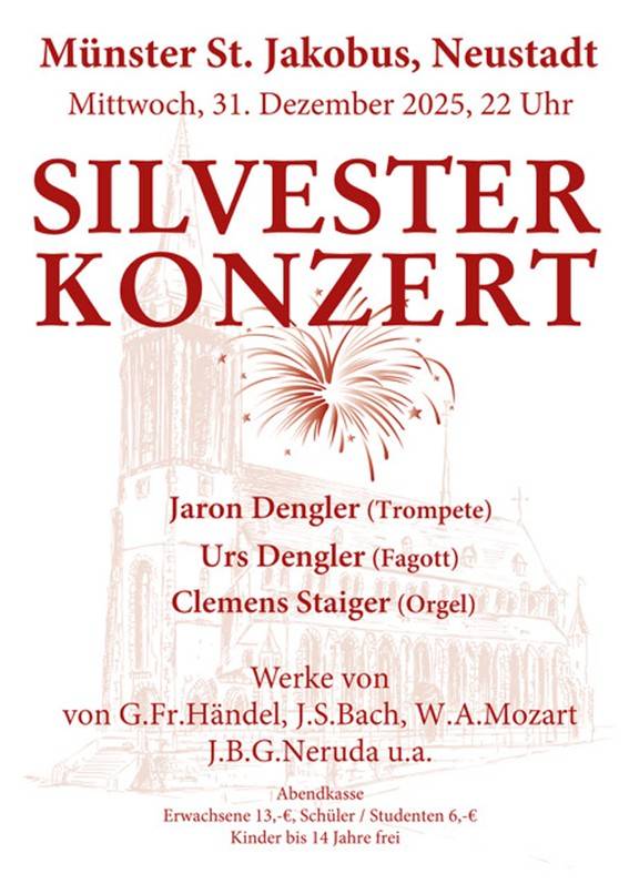 Das Bild zeigt das Plakat des Silvesterkonzerts